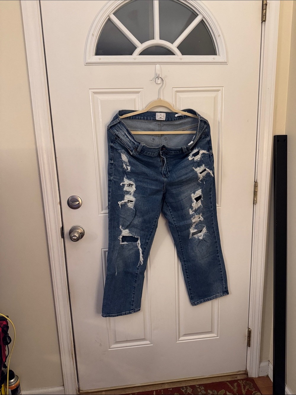 True Craft Women's Distressed Blue Boyfriend Jeans